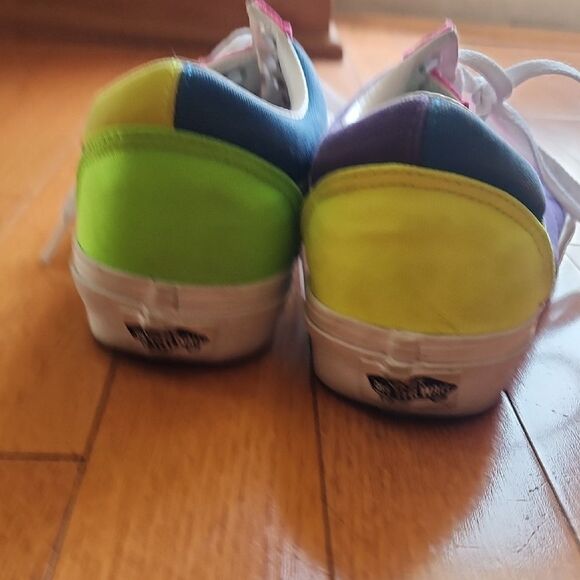 Vans Colorful Canvas Sneakers with White Laces- Women's Size 9 /Men's Size 7 - Picture 4 of 5